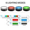 LED Light Base Lighted Display Stand for Crystal 3D Photo Glass Art Tumbler RGB Multicolor Lighting Round Black Pedestal - Flat