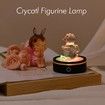 LED Light Base Lighted Display Stand for Crystal 3D Photo Glass Art Tumbler RGB Multicolor Lighting Round Black Pedestal - Flat