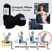 Travel Products Inflatable Lumbar Travel Pillow for Airplane Back Support Long Flight Essential for Women Men Kids