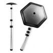 Golf Travel Bag Support Pole, Anti Impact Golf Club Protector Support Golf Travel Bag Cover and Aluminum Alloy Golf Rod Stick to Protect Golf Clubs, White