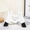 Mouse Gesture Heart Hands Sculpture Decoration, Cute Love Statue Finger Home Decor, Shelf Decor, Love Hand