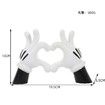 Mouse Gesture Heart Hands Sculpture Decoration, Cute Love Statue Finger Home Decor, Shelf Decor, Love Hand