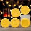 Korean Sugar Candy Making Tools, Stainless Steel Cookie Cutters Biscuit Molds, Biscuits Molds Squid Sugar Game Kit for Christmas Party Favor, 12 Set