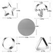 Korean Sugar Candy Making Tools, Stainless Steel Cookie Cutters Biscuit Molds, Biscuits Molds Squid Sugar Game Kit for Christmas Party Favor, 12 Set