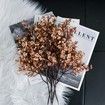 6pcs Light Brown Artificial Flowers Silk Fall Flowers Babys Breath Gypsophila for Home Kitchen Decor