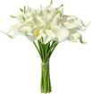20pcs Calla Lily Bridal Wedding Bouquet Real Touch Artificial Flower Home Party Decor White