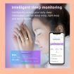 Smart Ring Tracker Enamel Flower Pattern Ring for Women & Man, Sleep&Exercise Monitor, IP68 Waterproof Activity Trackers with Charging Case(8#)