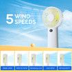 Portable Handheld Fan 5 Speeds Mini Air Cooler USB Rechargeable Small Electric Desk Summer Cooling Quiet Personal Travel Camping Essentials 4000mAh