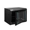 9U Network Server Cabinet Rack Wall Mount Data Enclosure Case 19 Inch Deep with Locking Glass Door Removable Side Panels for IT Computer Equipment
