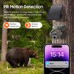 Security Hunting Camera Outdoor Game 4G 6MP Solar Powered 12X Zoom Surveillance System Battery Home CCTV 360° View PTZ Wildlife Animal Monitoring Cam