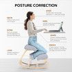 Ergonomic Kneeling Chair Home Office Desk Rocking Stool Computer Better Posture Knee Support Comfortable Angled Seat
