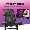 Melodic Piano Stool Bench Chair Seat Music Keyboard Stand Adjustable Soft Padded Cushion Backrest Ergonomic for Stage Musicians Steel Black