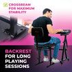 Melodic Piano Stool Bench Chair Seat Music Keyboard Stand Adjustable Soft Padded Cushion Backrest Ergonomic for Stage Musicians Steel Black