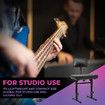 Melodic Piano Stool Bench Chair Seat Music Keyboard Stand Adjustable Soft Padded Cushion Backrest Ergonomic for Stage Musicians Steel Black