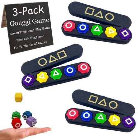 Gonggi Korean Traditional Folk Game - Gong-gi Family Travel Game 3Pack