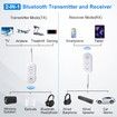Bluetooth 5.4 Airplane Transmitter Adapter for Airpods or Headphones,2-in-1 Wireless Bluetooth 3.5mm Aux Audio Transmitter Receiver,White