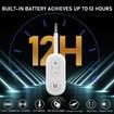 Bluetooth 5.4 Airplane Transmitter Adapter for Airpods or Headphones,2-in-1 Wireless Bluetooth 3.5mm Aux Audio Transmitter Receiver,White