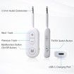 Bluetooth 5.4 Airplane Transmitter Adapter for Airpods or Headphones,2-in-1 Wireless Bluetooth 3.5mm Aux Audio Transmitter Receiver,White