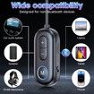 Bluetooth 5.4 Airplane Transmitter Adapter for Airpods or Headphones,2-in-1 Wireless Bluetooth 3.5mm Aux Audio Transmitter Receiver,Black