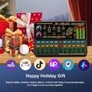 Audio Mixer With Effects, Live Sound Card with Volume Fader, Voice Changer, Sound Effects, LED Lights, for Karaoke, Streaming, Recording, Podcasting Sound Board