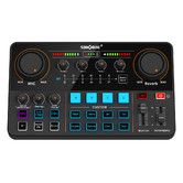 Live Sound Card, Mini Sound Mixer Board with Effects and Voice Changer, Noise Reduction Bluetooth Live Sound Card Audio Mixer for Live Streaming, Podcast