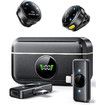 Wireless Lavalier Microphone for iPhone/Android, Lapel Mics with Lightning/USB-C Plug-Play, for Video Recording, Interview, Podcast, Vlog, YouTube
