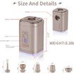 Portable Air Pump for Inflatables, Mini Electric Rechargeable Inflate Deflate Pump with Camping Light for Pool Floats, Swimming Rings, Air Mattress (Khaki)