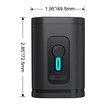 Portable Air Pump for Inflatables, Mini Electric Rechargeable Inflate Deflate Pump with Camping Light for Pool Floats, Swimming Rings, Air Mattress (Black)