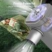 Portable Air Pump for Inflatables, Mini Electric Rechargeable Inflate Deflate Pump with Camping Light for Pool Floats, Swimming Rings, Air Mattress (Gray)
