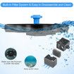 3.5W Solar Fountain, Solar Bird Bath Fountains Pump with Flower Panel, Solar Water Fountain Outdoor with 8 Nozzle for Garden, Pond, Pool
