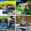 3.5W Solar Fountain, Solar Bird Bath Fountains Pump with Flower Panel, Solar Water Fountain Outdoor with 8 Nozzle for Garden, Pond, Pool
