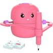 Drawing Robot for Kids,Interactive Educational Drawing Robot for Kids,Montessori Learning Toy with 100 Word Cards Color Pink