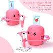 Drawing Robot for Kids,Interactive Educational Drawing Robot for Kids,Montessori Learning Toy with 100 Word Cards Color Pink