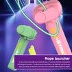 Glow in The Dark Loop Rope Launcher Propeller,Lasso Pressure Reducer,Game Shooter String Toy,Birthday Christmas Ideal Gift Pink