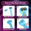 Glow in The Dark Loop Rope Launcher Propeller,Lasso Pressure Reducer,Game Shooter String Toy,Birthday Christmas Ideal Gift Light Blue