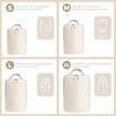 4 Set Compression Packing Cubes for Suitcases, Luggage Packing Organizers Bag Travel Accessories(Beige)