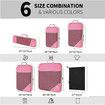 Compression Packing Cube for Suitcase, 6 Pcs Travel Luggage Organizer (Pink)