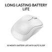 Wireless Silent Bluetooth Mouse Pompact Portable Smooth Tracking for Windows,MacOS Compatible with PC,Mac,Laptop,Tablets-White