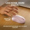 Wireless Silent Bluetooth Mouse Pompact Portable Smooth Tracking for Windows,MacOS Compatible with PC,Mac,Laptop,Tablets-Pink