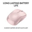 Wireless Silent Bluetooth Mouse Pompact Portable Smooth Tracking for Windows,MacOS Compatible with PC,Mac,Laptop,Tablets-Pink