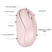 Wireless Silent Bluetooth Mouse Pompact Portable Smooth Tracking for Windows,MacOS Compatible with PC,Mac,Laptop,Tablets-Pink