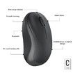 Wireless Silent Bluetooth Mouse Pompact Portable Smooth Tracking for Windows,MacOS Compatible with PC,Mac,Laptop,Tablets-Black