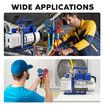 4CFM Vacuum Pump Set 1/3HP 1 Stage Air Conditioning HVAC Refrigeration AC Car Auto Repair Tools Food Clothes Packaging R134A R410 R502 Manifold Gauges