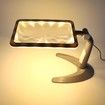 LED Magnifying Glass with 48 LEDs, Handheld Desktop Reading Magnifier, Rotating Base, Adjustable Brightness LED Magnifier for Reading Seniors Low Vision