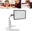 LED Magnifying Glass with 48 LEDs, Handheld Desktop Reading Magnifier, Rotating Base, Adjustable Brightness LED Magnifier for Reading Seniors Low Vision