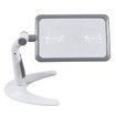 LED Magnifying Glass with 48 LEDs, Handheld Desktop Reading Magnifier, Rotating Base, Adjustable Brightness LED Magnifier for Reading Seniors Low Vision