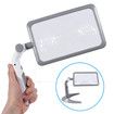 LED Magnifying Glass with 48 LEDs, Handheld Desktop Reading Magnifier, Rotating Base, Adjustable Brightness LED Magnifier for Reading Seniors Low Vision