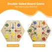 Wooden Board Game, Aggravation Board Game Original Marble Game Double Sided Painted 2 to 6 Player Fast Track Board Game Wooden with 6 Colors