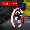 5in1 Tow Bar Ball Mount Trailer Hitch Receiver Tongue Hook D Shackle 5443kg Fit 50mm 4WD Car Towing Caravan Boat Camper ATV Truck Heavy Duty