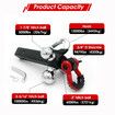 5in1 Tow Bar Ball Mount Trailer Hitch Receiver Tongue Hook D Shackle 5443kg Fit 50mm 4WD Car Towing Caravan Boat Camper ATV Truck Heavy Duty